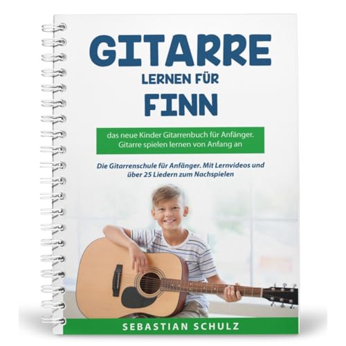 Personalisiertes Gitarrenbuch für Kinder - einzigartig Gitarre lernen. Das einzige Gitarrenbuch, das wie ein persönlicher Lehrer funktioniert