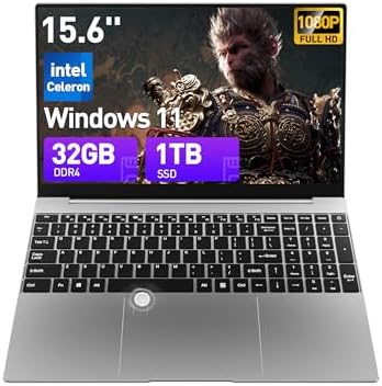 2025 Latest 15.6'' Windows 11 Laptop Computer, 32GB Dual-Channel ...