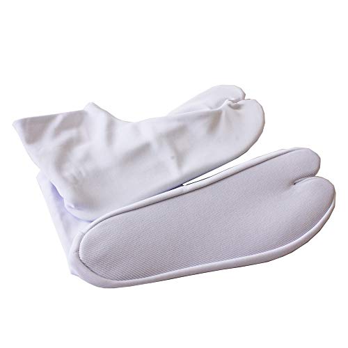 Toray Non Iron Adult Japanese Kimono Tabi Socks with 5 Kohaze Clasps White3