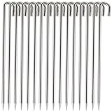 Soomloomステンレスペグ ステーク テント･タープ固定用 一体化 長さ30cm キャンプ設営用具 ペグセット 16本入り