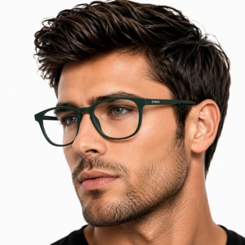 Image of 3 in 1 Clip On Sunglasses for Men & Women | Classic Lightweight Square Frame Zero Power Eyeglasses | Polarized Lens with UV400 | Night Vision Clip On for Driving