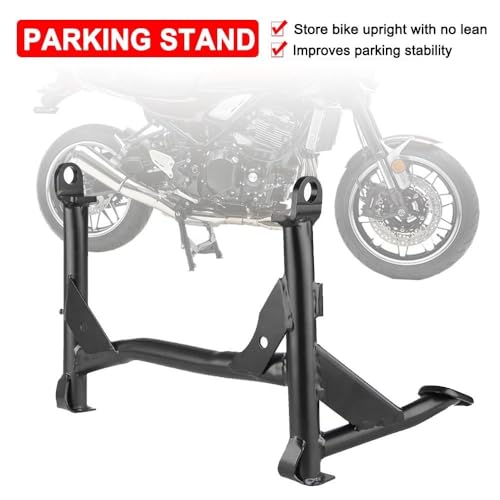 Béquille latérale et support central pour moto Kawasaki Z900RS et Cafe SE 2018-2024 en acier noir - 2