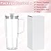 Maucircol 40 Oz Acrylic Snowglobe Tumbler with Handle, 4 Pack Pre-Drilled Double Wall Acrylic Clear Cup Tumbler for Glitter Snow Globe Diy