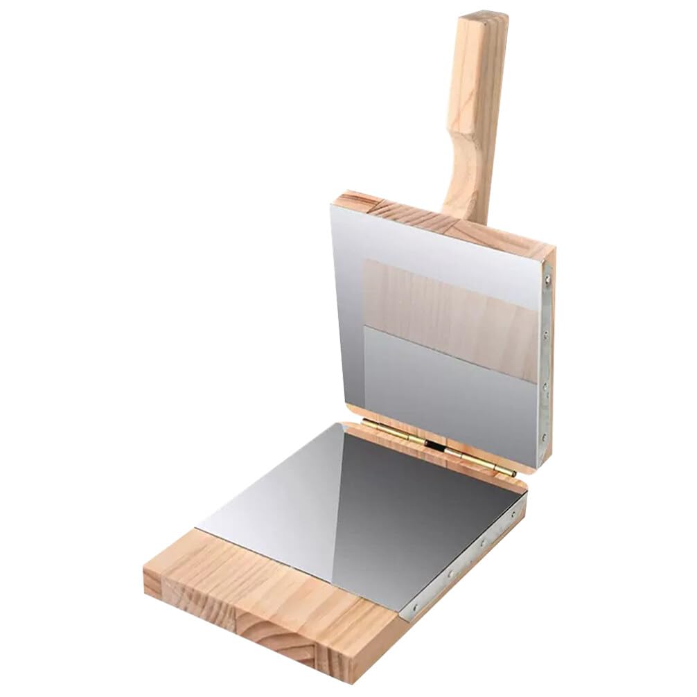 DEARMAMY Wooden Tortilla Press, Wood Dough Dumpling Presser Dumpling Skin Makers Ravioli Mold Dumpling Wrapper Presser Pizza Dough Pastry Press Tool for Kitchen Baking