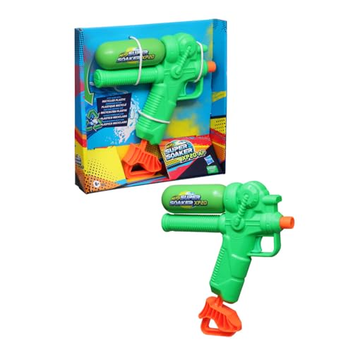 Image of Nerf Super Soaker XP20-AP Water Blaster, Tank Made with Recycled Plastic, Air-Pressurized Continuous Water Blast | Pichkari for Outdoor Water Games | Branded Toy Pichkari for Holi | Kids Ages 6+