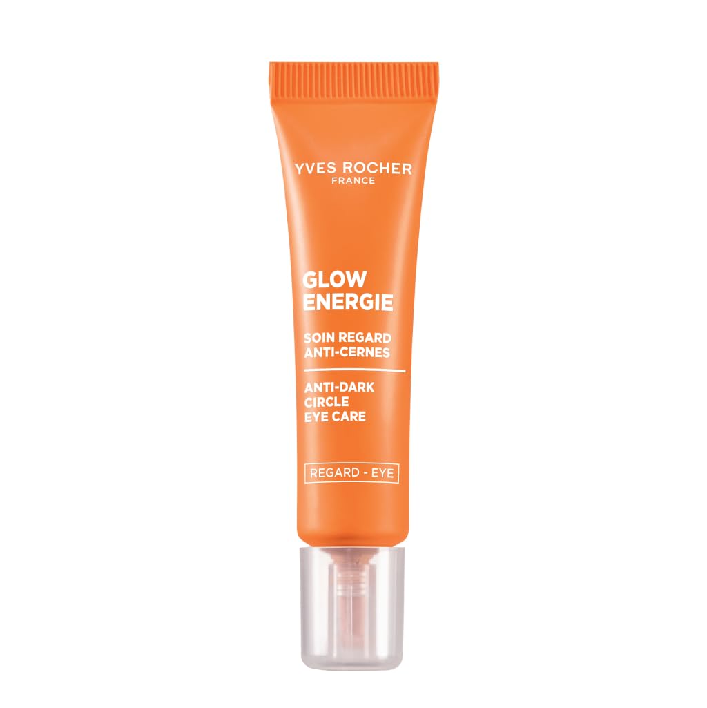 Yves Rocher Glow Énergie Anti-Dark Circle Eye Care – Sofortige Strahlkraft - Reduziert Augenringe & Müdigkeitsanzeichen – Mit Kapuzinerkresse & Koffein – Augenpflege gegen Augenringe – 15 ml