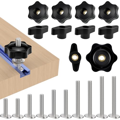 DALQUIS 20 Piece Set 1/4"-20 T Track Knob Kit