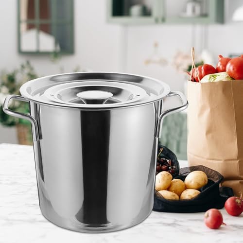 スープポット - 調理ポット, 5.5クォートのステンレススチール製調理鍋、ツイストロック式、ザルやストレーナーバスケットは不要、食器洗い機対応