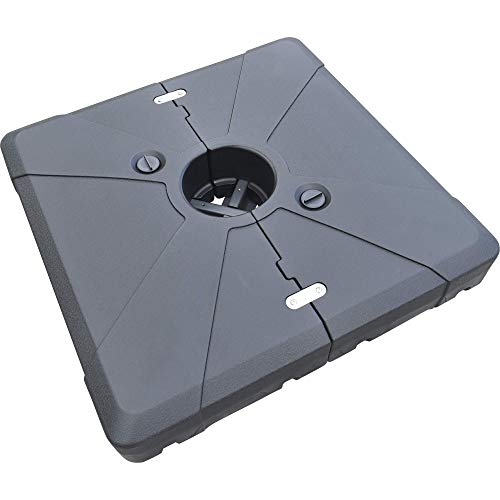 PURPLE LEAF Offset Patio Umbrella Base Sand/Water Filled Square, 34'' X 34'