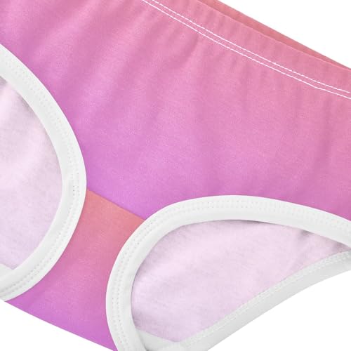 Joisal Cotton Girls Underwear Toddler Ombre Coral Pink Gradient Cute Panties Girl Bright Briefs Undies Kids 2t4