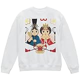 [igsticker] プリント トレーナー 8.8オンス メンズ レディース ユニセックス 長袖 スウェット L サイズ クルーネック 白 ホワイト 012844 ひな祭り 和 節句