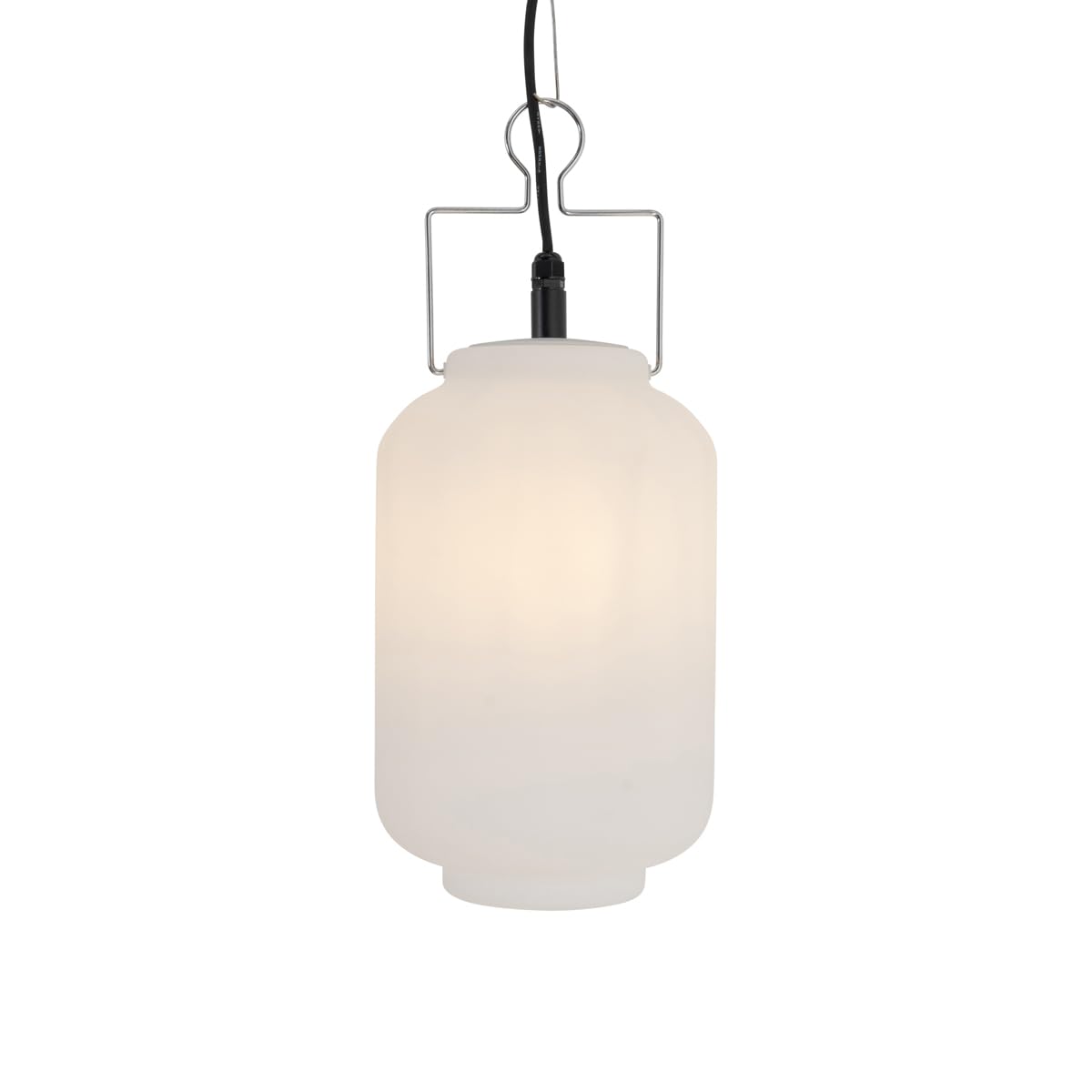 Qazqa Moderno Buiten hanglamp wit 20 cm met stekker IP44 - Pion Plástico/Metálica Redonda Adecuado para LED Max. 1 x 23 Watt