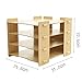 ONMYJFD Multi-Layer Wooden File Tray Desk Organizer Office School Desktop File Storage Box for Paper Magazine Desk Tray