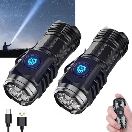 LUPATDY Mini Taschenlampe - Magnetische LED Lampe Wasserdicht Mit 5 Modi