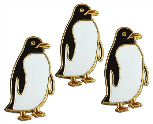 Novel Merk Land & Sea Animal - Penguin, Llama, & Other Wildlife Lapel Pin, Hat Pin & Tie Tack Set - with Clutch Back