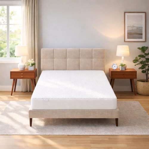 Image of MY ARMOR Waterproof Single Bed Size 72x36 Inch Cotton Quilted Mattress Protector, Breathable Ultra Soft Cover, Fitted Bed Protector Cover with Elastic Skirting (Single Bed 72 inchx36 inch, 6x3 ft, White)