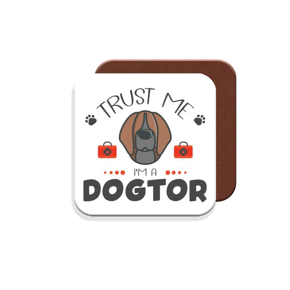 Muggz Coaster Gift For Vets/Vetinary Worker - Trust Me I'm A Dogtor - Giftset - Made By In The Uk