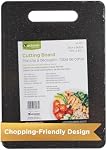 Luciano Housewares Cutting Board, High-Density Polypropylene Chopping Board for Kitchen Use, Ideal for Cutting Vegetables, Fruits, and Meats, Kitchen Essentials, Gray, 13.75" x 9.63"
