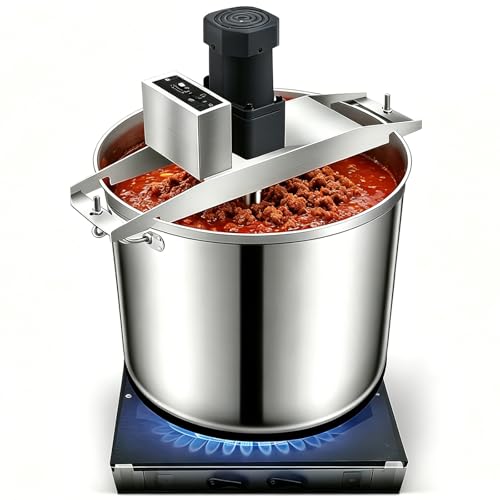 Lunauemaya - Mezclador automático para salsas, olla de acero inoxidable, velocidad ajustable, uso múltiple, batidora eléctrica para mermeladas, salsas, base para fondue china 15L