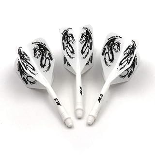 CUESOUL fûts et ailettes fléchettes, taille S, motif dragon