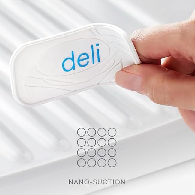 YouCopia ReStickable? Fridge Labels, 3D Fridge Labels, Reusable Nano-Suction, White