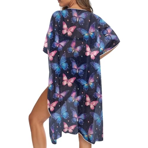 Salida de baño ligera tipo kimono cárdigan largo de playa para mujer en verano