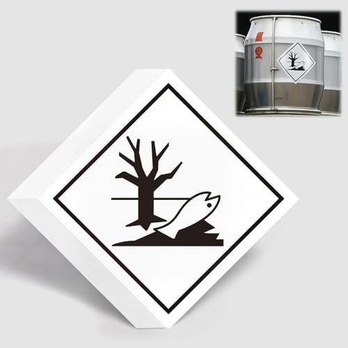 BrightRow 25 Pcs Marine Pollutant Marking Placard - 10.75