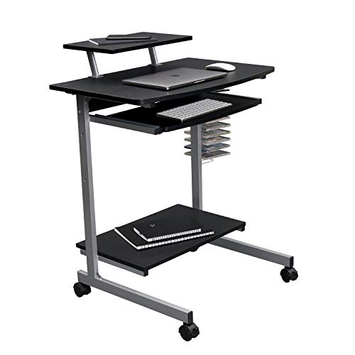 Techni Mobili Compact Computer Cart With Storage, Espresso #TOP3