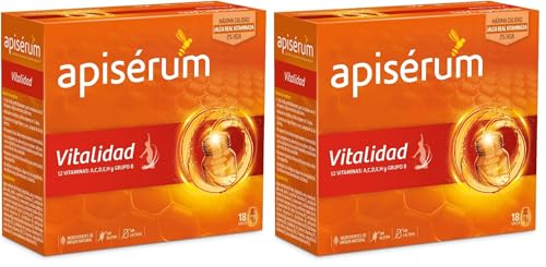 Apiserum Vitalidad Multivitamínico Potable Viales, 18-Piezas Conjunto (Paquete de 2)