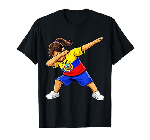 Ecuadorian Girl Dab Pose Ecuador Flag T-Shirt
