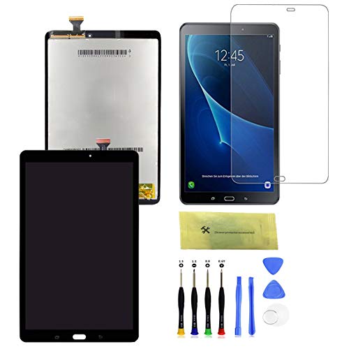 LCD Display Touch Screen Digitizer Replacement Assembly for Samsung Galaxy Tab E 9.6 T560 T561 T567 Screen Replacement Screen Parts with Tools Kit and Tempered Glass (Black)