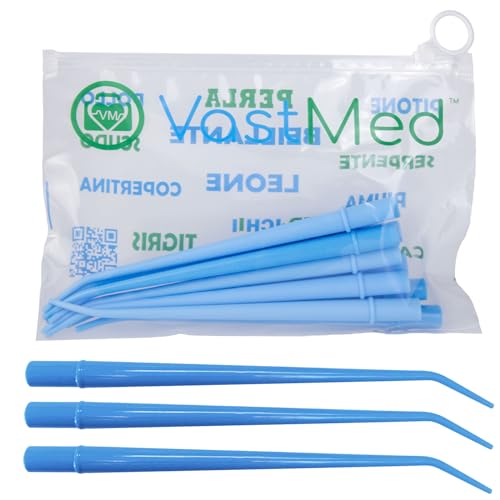 25 Pcs Dental Surgical Aspirator Tips by Vastmed | Disposable Suction Tips | 1/4