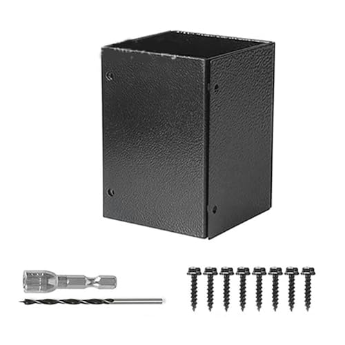 Agmoctz Protectores Base de Poste para Soporte de Buzón de Madera Protegen la Barandilla del Pabellón de la Cortadora de Césped