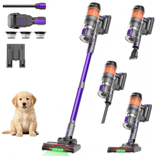 Best Cordless Vacuum Cleaner with 2 Batteries (2026) Cordless Vacuum Cleaner,120Min Runtime with 2 Batteries for Pet Hair