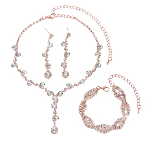 Accesorios de graduación y bodas conjunto de joyería nupcial para fiestas de gala
