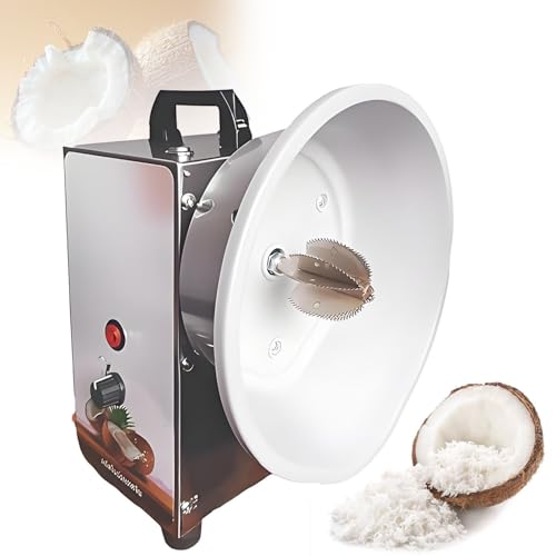 GLBMXDD Rallador eléctrico para Coco, trituradora Vertical para procesar Coco, Motor de 150 W con 3 velocidades Ajustables, Almohadillas Antideslizantes, Herramienta para extraer la Pulpa del Coco.