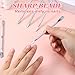 Lnngub 5 Pcs Cuticle Pusher Tool,Dual-Ended Cuticles Pushers Metal Cuticle Pusher and Scraper Stainless Steel Nail Scraper Tool Nail Cleaner Tools for Professional Salon & Home Manicure