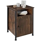 GRAN CAPACIDAD DE ALMACENAJE: Esta mesita de noche con compartimento y armario con puerta magnética te permite organizar fácilmente tus objetos personales. Ideal como mueble dormitorio o mesitas auxiliares, ofrece espacio útil sin renunciar al diseño. Perfecta para dormitorio o salón, combinando la funcionalidad de las mesas auxiliares con el encanto de los muebles auxiliares modernos.