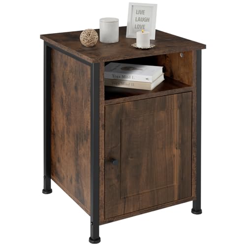 Tectake   Mesita de Noche Compartimento