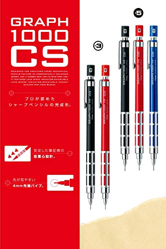 Critérium Pentel Graph 1000CS 0,3 mm rouge importé du Japon pour dessin technique - 8