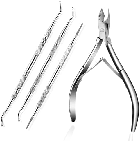 Ingrown Toenail Tool Kit, Ingrown Toenail Removal Kit: Ingrown Toenail Clippers, Ingrown Toenail File and Lifters, Under Nail Cleaner - Professional Pedicure Tools Set for Effective Treatment