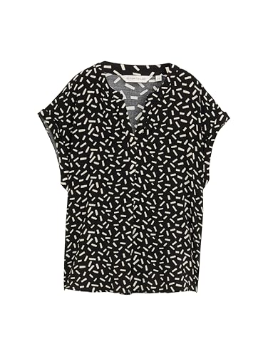 TOM TAILOR 1047210 Blusas, 38311-Black Champagne Minimal, 46 Mujeres