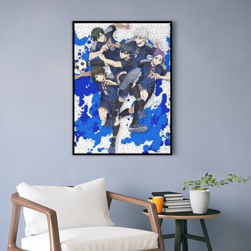 ブルーロック パズル アニメキャラ ジグソーパズル 木製 1000ピース 子供用 初心者向け 大人向け 壁掛け用アート 誕生日 プレゼント 50x75cm