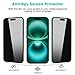 PEHAEL 3+3Pack for iPhone 16 Privacy Screen Protector with Camera Lens Protector Full Coverage Anti-Spy Tempered Glass Film 9H Hardness Easy Installation Bubble Free [6.1 inch]
