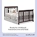 Storkcraft Portofino 5-in-1 Convertible Crib and Changer (Espresso) – Crib and Changing -Table Combo with 3 Drawers, Includes Baby Changing Pad, Converts to Full-Size Bed