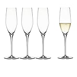 07 Spiegelau & Nachtmann, 4-teiliges Champagnerflöten-Set, Kristallglas, 190 ml, Authentis, 4400187
