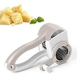 Starfrit Rotary Cheese Grater - Extra Large Chamber - Stainless Steel Fine Grating Barrel - Grate Hard Cheeses, Parmesan, Chocolate & Nuts - Easy to Clean