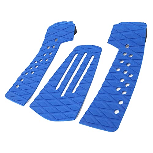 VGEBY Surfboard Traction Pad, 3 Pcs EVA Anti Slip Deck Mat (Blue)
