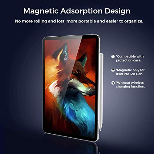 Caneta Stylus para iPad, Caneta Stylus Palm Rejection, iPad recarregável com design magnético compat