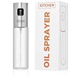 Premium Olive Oil Sprayer/Spritzer For Cooking & Kitchen Use - 100 ml Refillable Glass Bottle - Great For Cooking, Baking, Salads, BBQ & More - BPA-Free - Bonus Funnel, Brush & Healthy Meal E-book